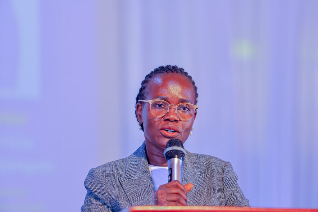 Dr Patricia Adongo Ojangole addressing the audience during the UCU Public lecture