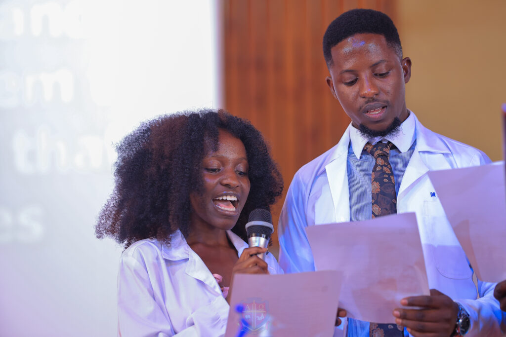 UCU MEDICAL STUDENTS TAKING THEIR OATH DURING THE COMMISSIONING SERVICE